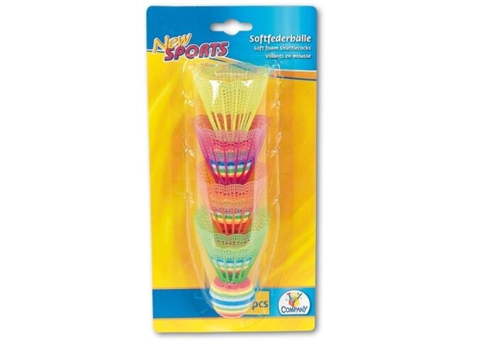 New Sports Soft-Federbälle, bunt, 4 Stück