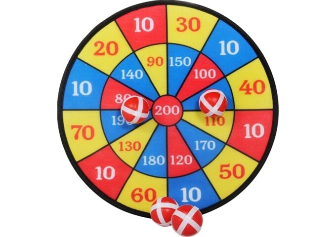 Outdoor active Dartscheibe Klett mit 4 Bällen, # 3