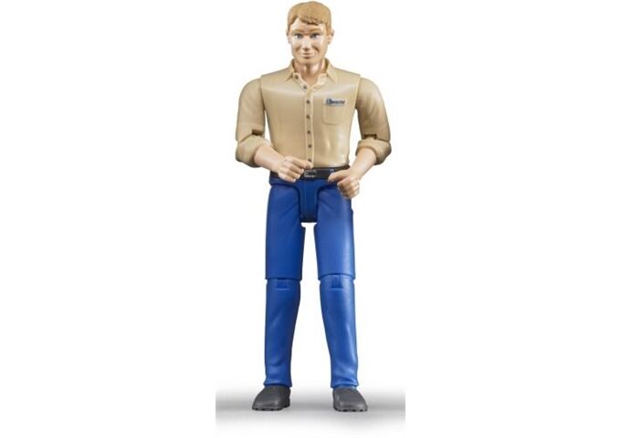 Bruder 60006 Mann mit hellem Hauttyp / blauer Hose