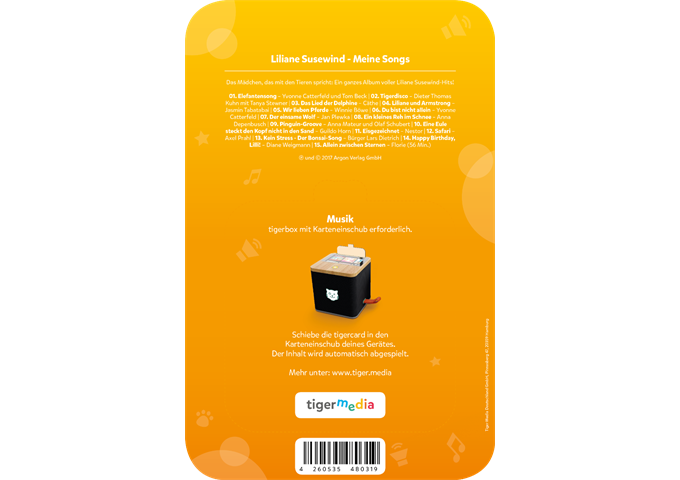 tigerbox tigercard - Liliane Susewind - Meine Songs