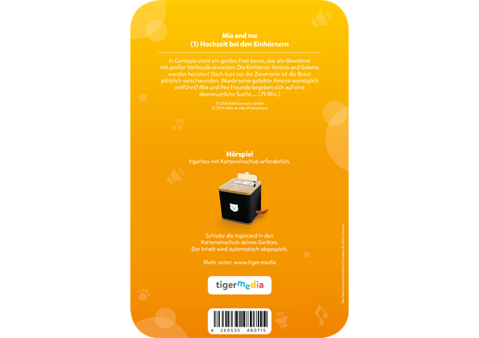tigerbox tigercard - Mia and Me - Hochzeit bei den Einhörne