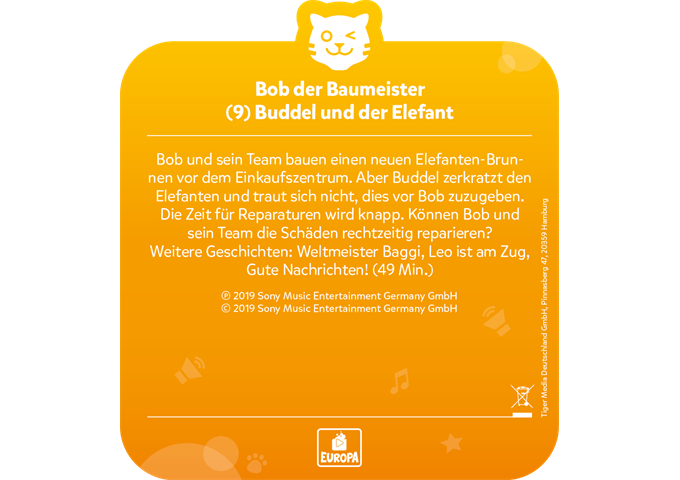 tigerbox tigercard - Bob der Baumeister - Buddel der Elefan
