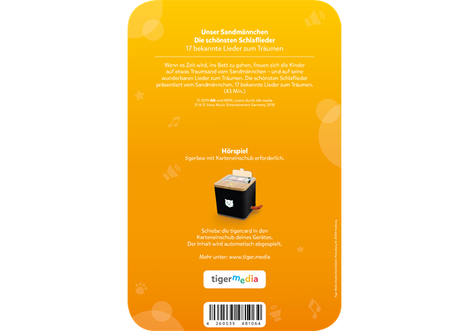 tigerbox tigercard - Unser Sandmännchen - Die schönsten Sch