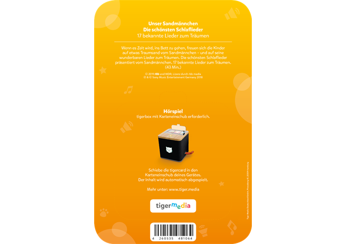 tigerbox tigercard - Unser Sandmännchen - Die schönsten Sch