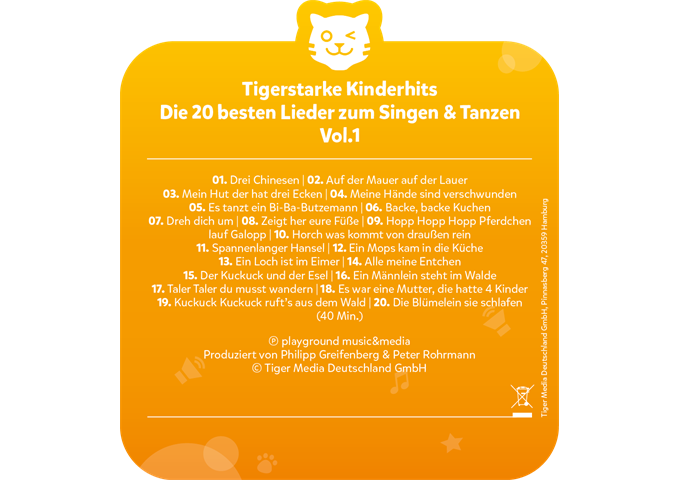 tigerbox tigercard - Die 20 besten Lieder zum Singen & Tanz
