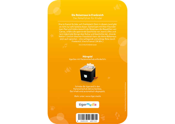 tigerbox tigercard - Die Reisemaus in Frankreich