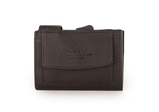 SecWal Kartenetui mit Geldbeutel Dk braun