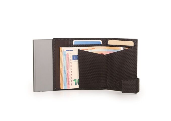SecWal Kartenetui mit Geldbeutel Dk braun