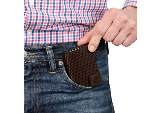 SecWal Kartenetui mit Geldbeutel Dk braun