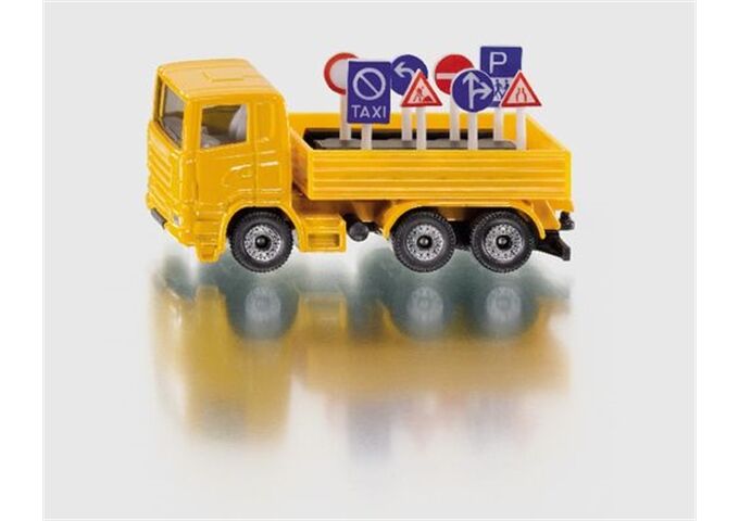 Siku LKW mit Verkehrszeichen