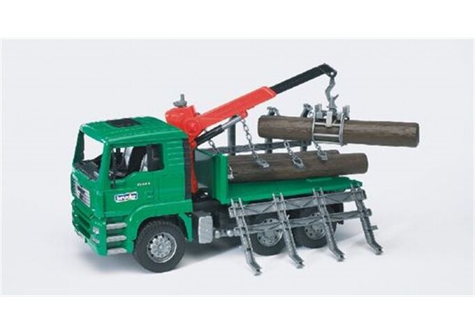 Bruder 02769 MAN Holztransport-LKW mit Ladekran