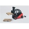 Bruder 02511-Linde Gabelstapler H30D mit 2 Palette