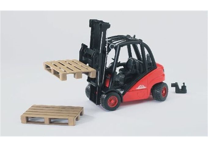 Bruder 02511-Linde Gabelstapler H30D mit 2 Palette