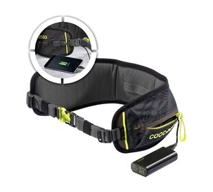 Coocazoo Hüftgurt mit Power Pack, TecCheck Black