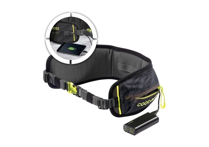 Coocazoo Hüftgurt mit Power Pack, TecCheck Black
