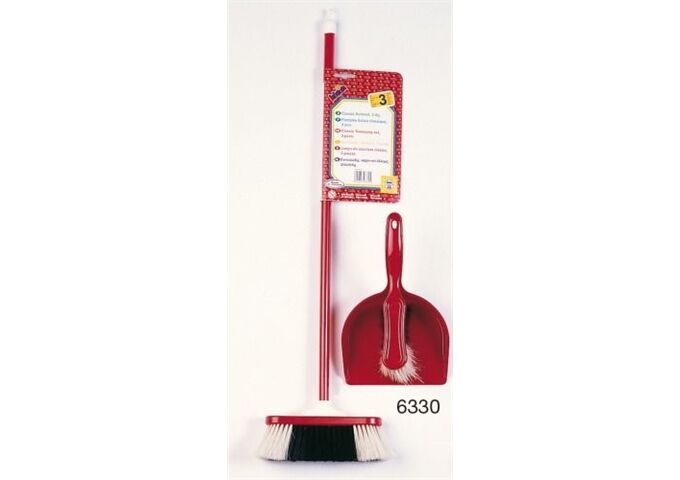 Klein Theo Spiel-Kehrset 3-teilig Kunststoff rot