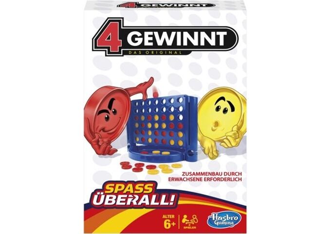 Hasbro Gaming|Hasbro Hasbro B1000 4 Gewinnt Kompakt, 2 Spieler, ab 6 Ja
