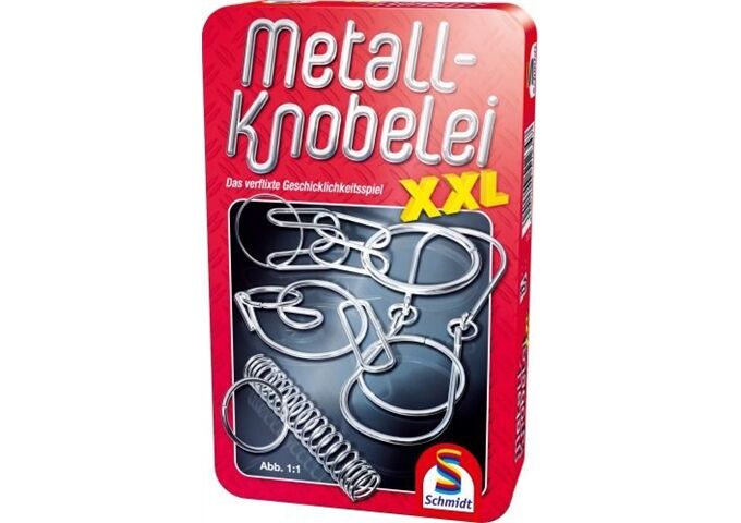 Schmidt Mitbringspiel in Metalldose Metall-Knobelei XXL