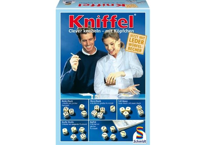 Schmidt Spiele 49030 Kniffel mit Lederwürfelbecher