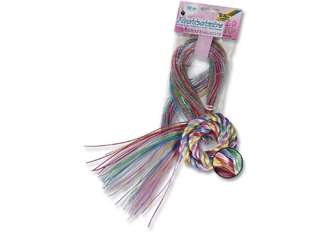 FOLIA Scoubidous mit Glitter sort.