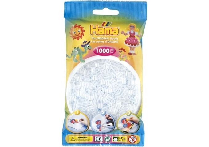 HAMA HAMA Perlen Transparent Weiß 1.000