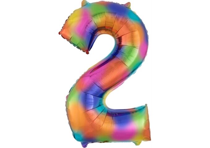 amscan SuperShape 2 Rainbow Splash Folienballon L34 Verpa