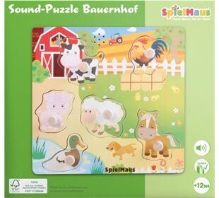 Spielmaus SpielMaus Holz Sound Holzpuzzle Bauernhof