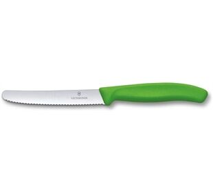 Victorinox Tomatenmesser Swiss Classic, Wellenschliff, grün,