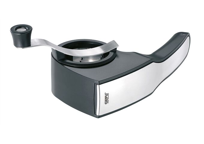 GEFU Trommelreibe PECORINO mit 3 Schneidtrommeln und Au