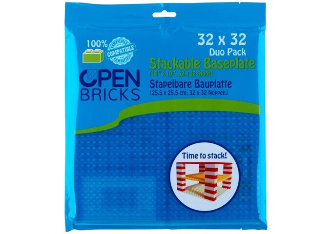 Open Brick Source Basisplatte 32x32 transparent blau