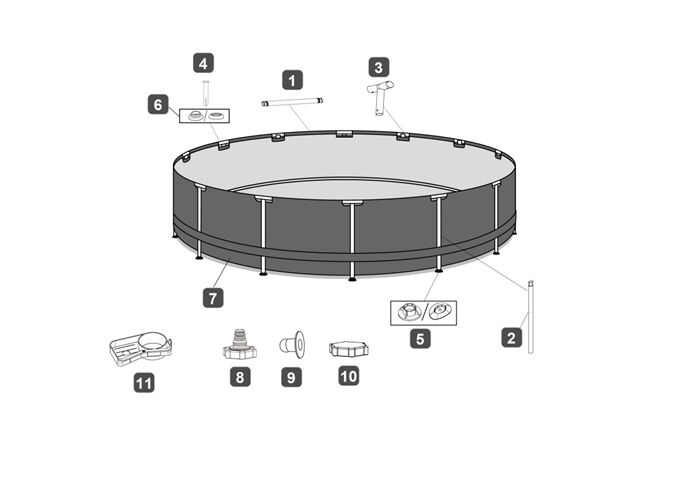 BESTWAY Steel Pro Max# Frame Pool-Set, rund 366cm
