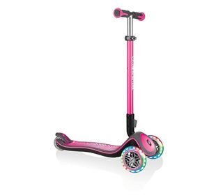 Globber GLOBBER ELITE DELUXE LIGHTS deep pink, mit Leuchtr