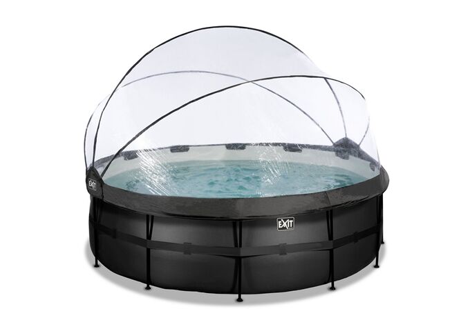 EXIT Toys EXIT Black Leather Pool ø427x122cm mit Abdeckung u
