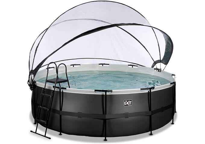 EXIT Toys EXIT Black Leather Pool ø427x122cm mit Abdeckung u