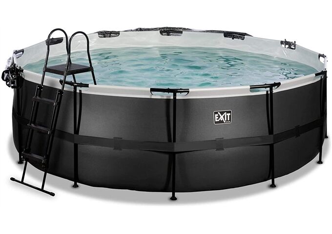 EXIT Toys EXIT Black Leather Pool ø427x122cm mit Abdeckung u