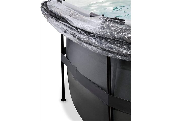 EXIT Toys EXIT Black Leather Pool ø427x122cm mit Abdeckung u