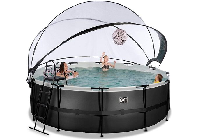 EXIT Toys EXIT Black Leather Pool ø427x122cm mit Abdeckung u