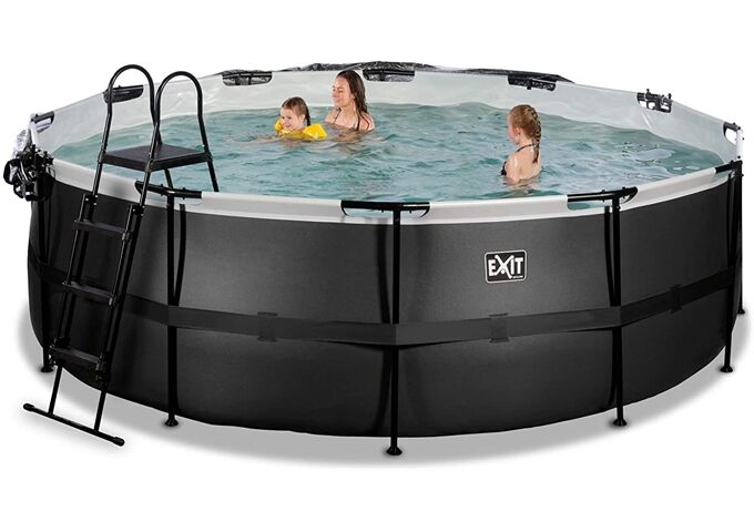 EXIT Toys EXIT Black Leather Pool ø427x122cm mit Abdeckung u