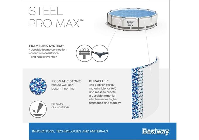 BESTWAY Steel Pro Max# Frame Pool-Set, rund 305cm