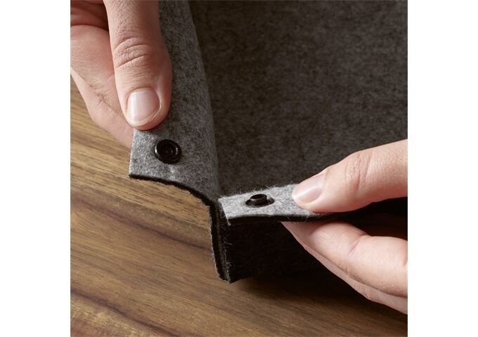 ASA art ´filz Korb, iron/ash