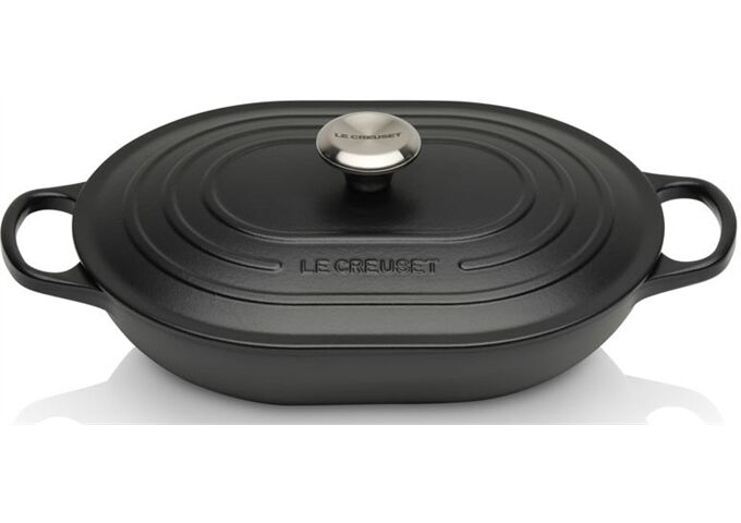 Le Creuset Gusseisen Signature OBLONG SIG 31 CM SCHWARZ