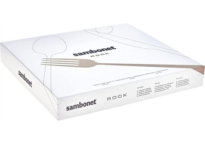 Sambonet Rock / Edelstahl 18/10 Besteck 24tlg.Vh. Rock Edel