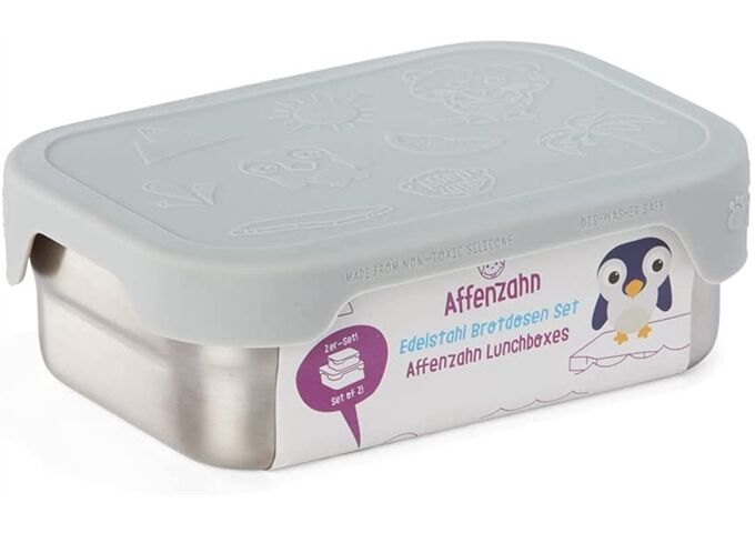 Affenzahn Brotdosen-Set Koala Silber Grau