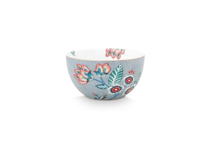 Pip Studio Bowl Flower Festival Light Blue 12cm