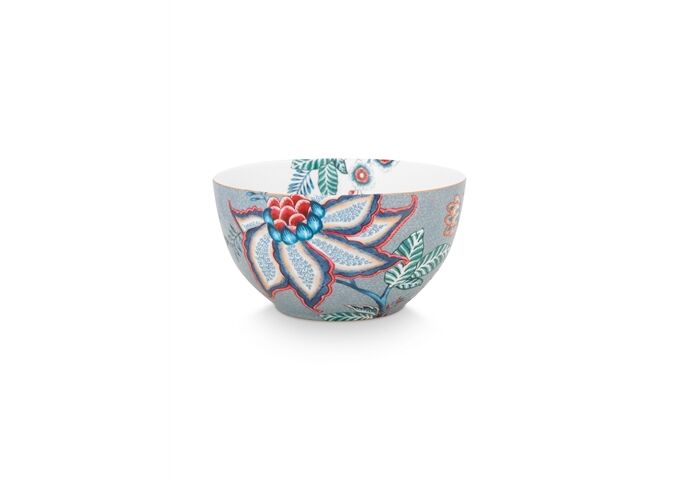 Pip Studio Bowl Flower Festival Light Blue 15cm