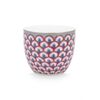 Pip Studio Egg Cup Flower Festival Scallop Red-Light Blue