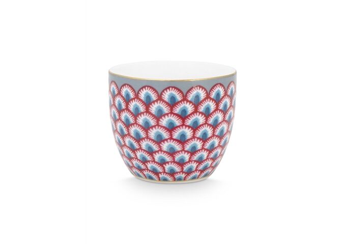 Pip Studio Egg Cup Flower Festival Scallop Red-Light Blue