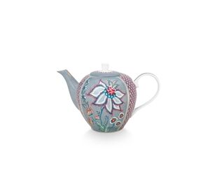 Pip Studio Tea Pot Large Flower Festival Light Blue 1.6ltr