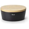 Continenta Brottopf Keramik oval, schwarz