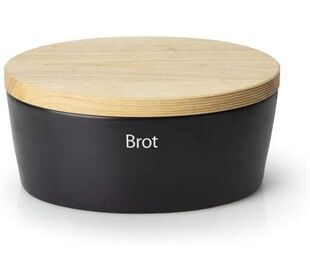Continenta Brottopf Keramik oval, schwarz
